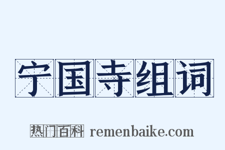 宁国寺组词是什么意思的图片